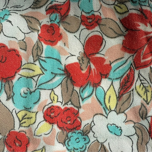 Handmade Vibrant Floral Button-Down Blouse Size M Cottagecore Summer Vintage - Picture 3 of 9